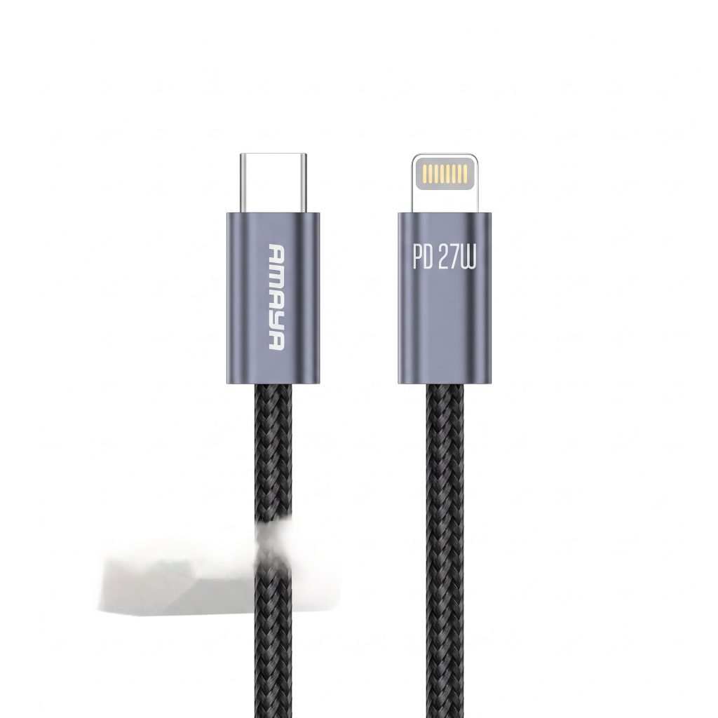 کابل شارژ و انتقال داده USB-C به لایتنینگ 27 وات amaya