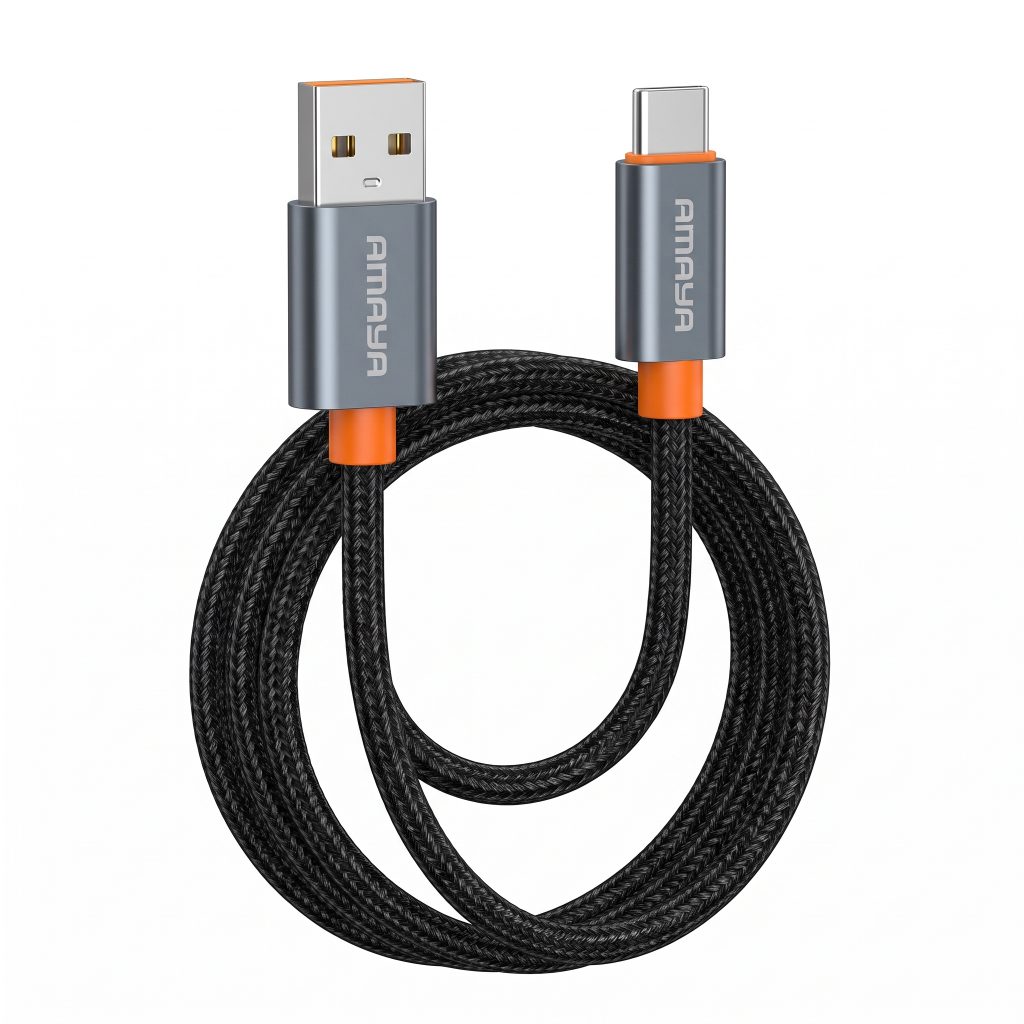 کابل شارژ و تبدیل داده USB به Type-C برند AMAYA